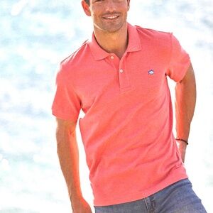 Southern Tide Vibrant Coral Polo Shirt